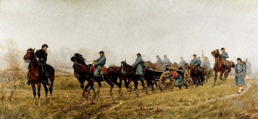 Battery of Light Artillery en Route by William Trego,A3(16x12")Poster
