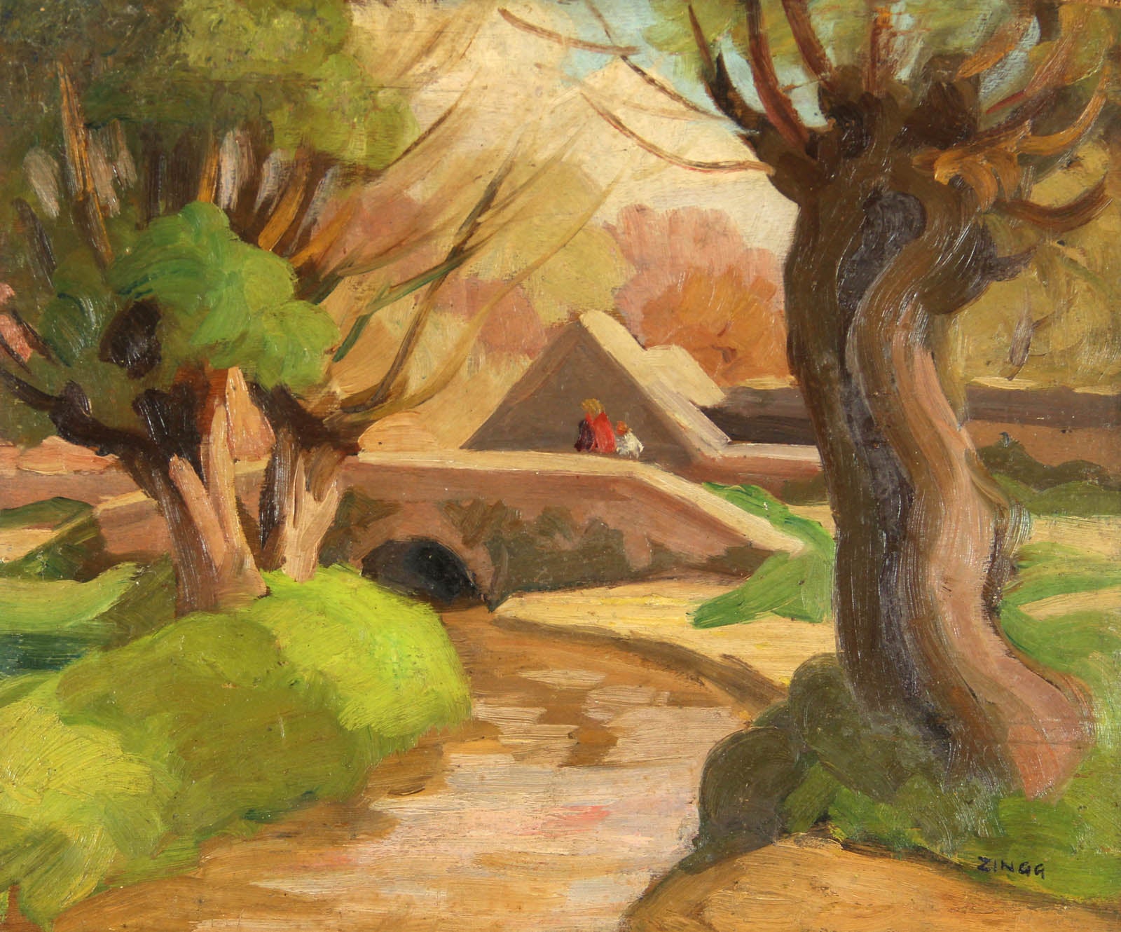 Boury, la route de Dangu by Jules-Emile Zingg,16x12(A3) Poster