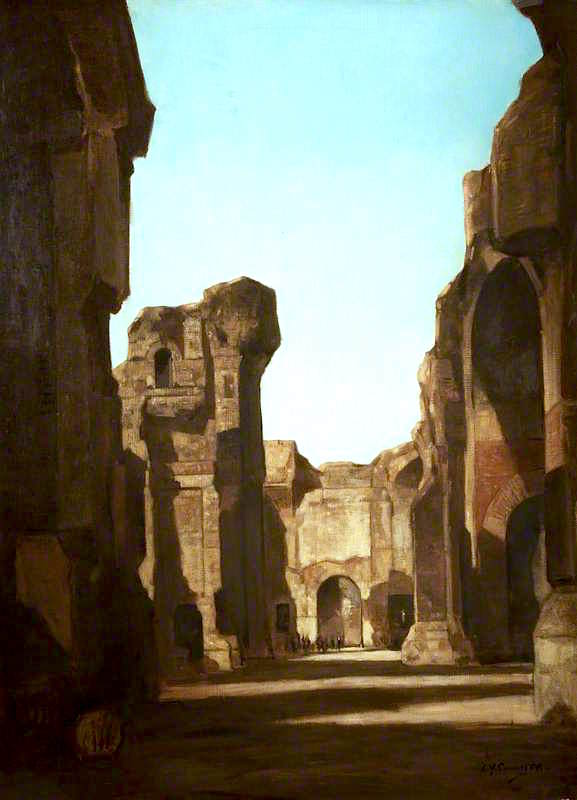 The Baths of Caracalla, vintage artwork by Sir David Young Cameron, RA, 12x8" (A4) Poster