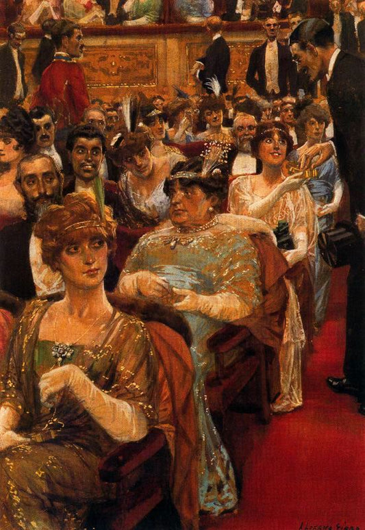 Patio de butacas, vintage artwork by Adolfo Lozano Sidro, 12x8" (A4) Poster