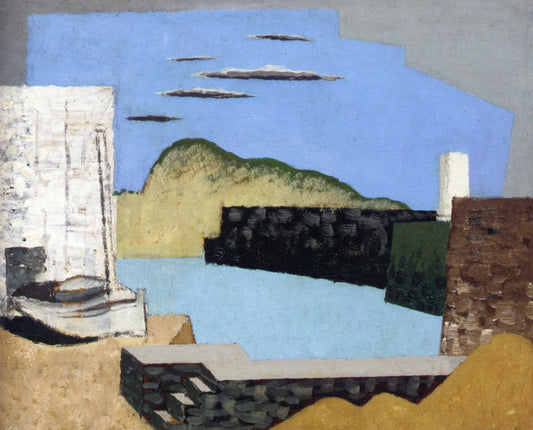 Kerity Landscape, vintage artwork by Louis Marcoussis, 12x8" (A4) Poster