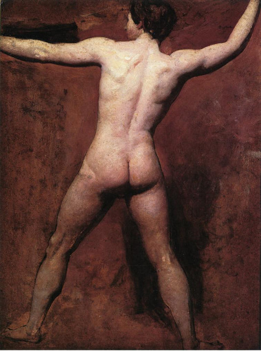 Academic Male Nude, vintage artwork by William Etty, 12x8" (A4) Poster