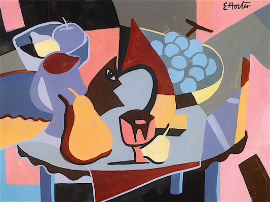 Cubist Still Life by Earle Horter,16x12(A3) Poster
