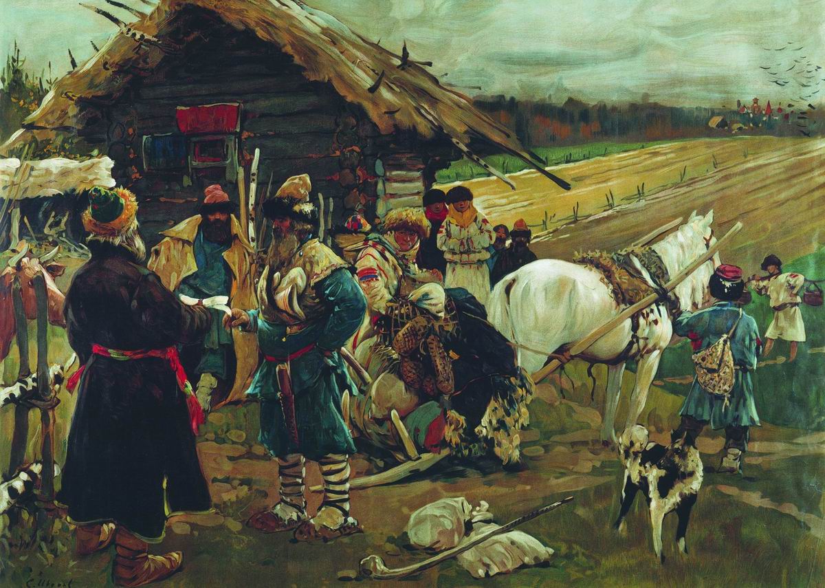 The Day of St. George, vintage artwork by Sergei Ivanov, 12x8" (A4) Poster