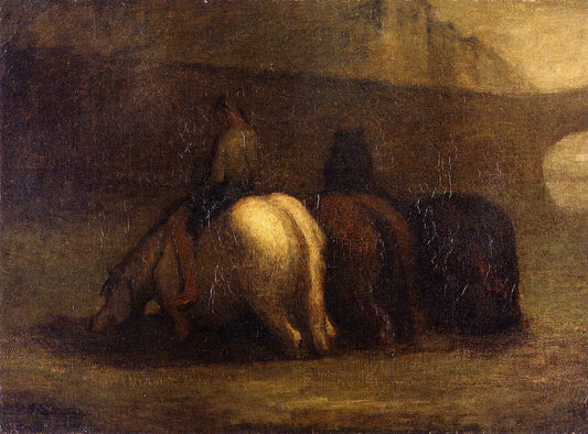L'abreuvoir, vintage artwork by Honore Daumier, A3 (16x12") Poster Print