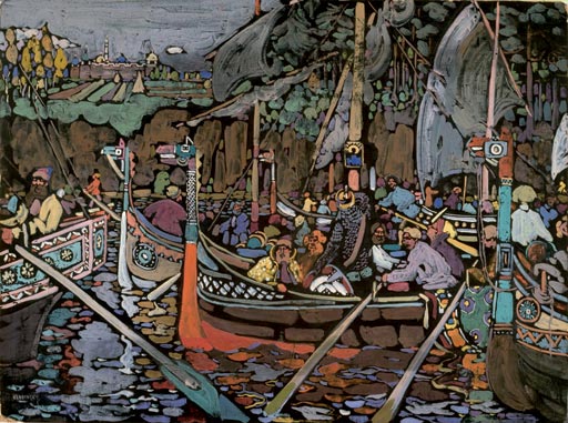 Chant de la Volga by Wassily Kandinsky,A3(16x12")Poster