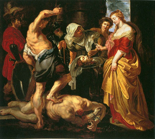 Beheading of St John the Baptist, vintage artwork by Peter Paul Rubens, 12x8" (A4) Poster