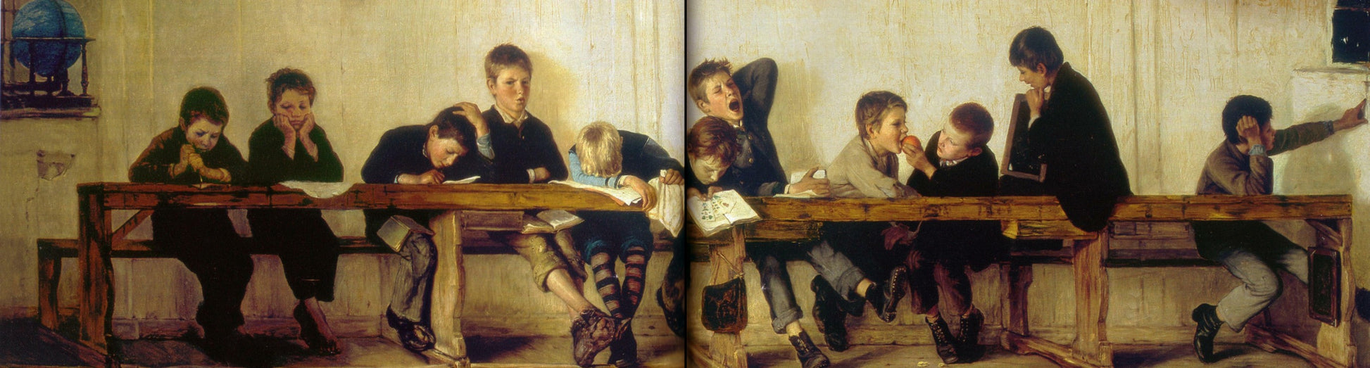 In Detention (Detail), vintage artwork by Gustave Igler, 12x8" (A4) Poster