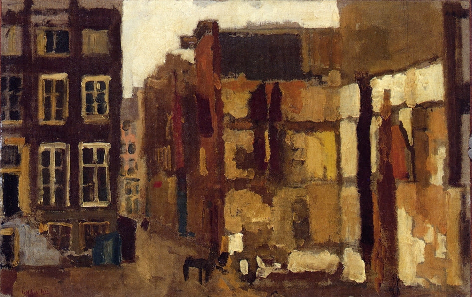 braak hoek Wijde Steeg, Amsterdam by George Hendrik Breitner,A3(16x12")Poster