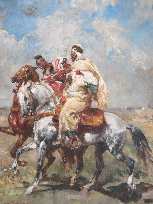 Arab Warriors, vintage artwork by Henri Emilien Rousseau, 12x8" (A4) Poster