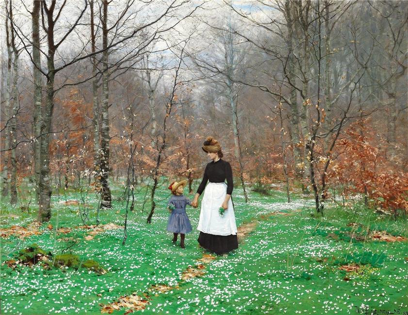 The First Anemones by Hans Andersen Brendekilde,A3(16x12")Poster