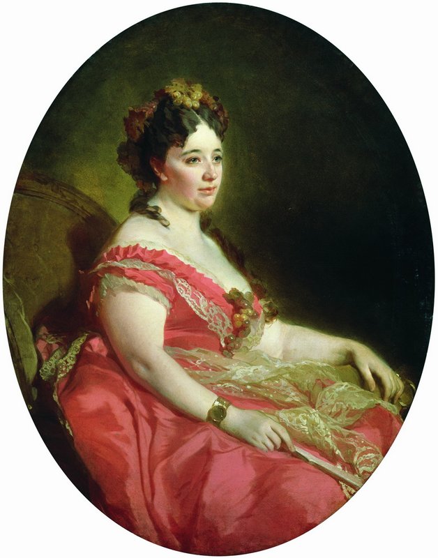 Portrait of Gubonina, vintage artwork by Ivan Makarov, 12x8" (A4) Poster