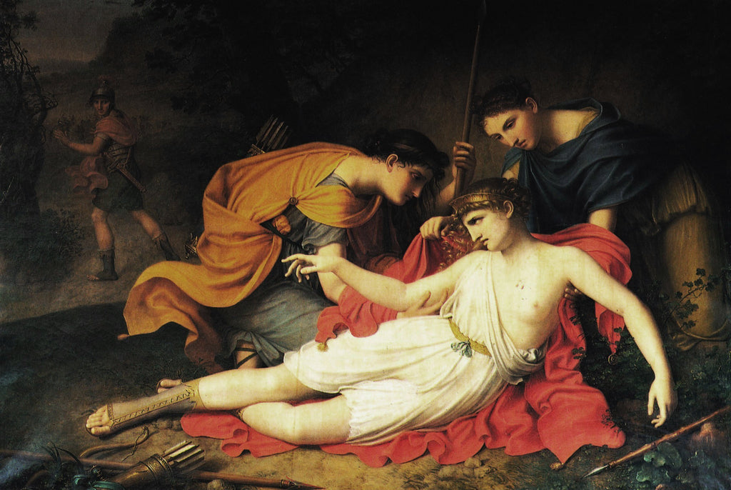 The Death of Camilla, vintage artwork by Gaspare Landi, 12x8" (A4) Poster