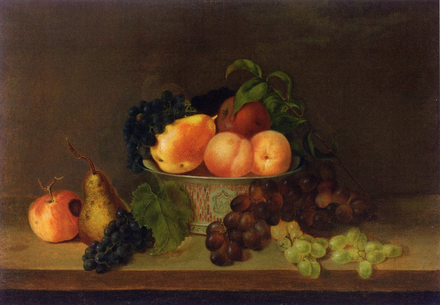 Still LIfe with Bowl of Fruit, vintage artwork by Mary Jane Peale, 12x8" (A4) Poster