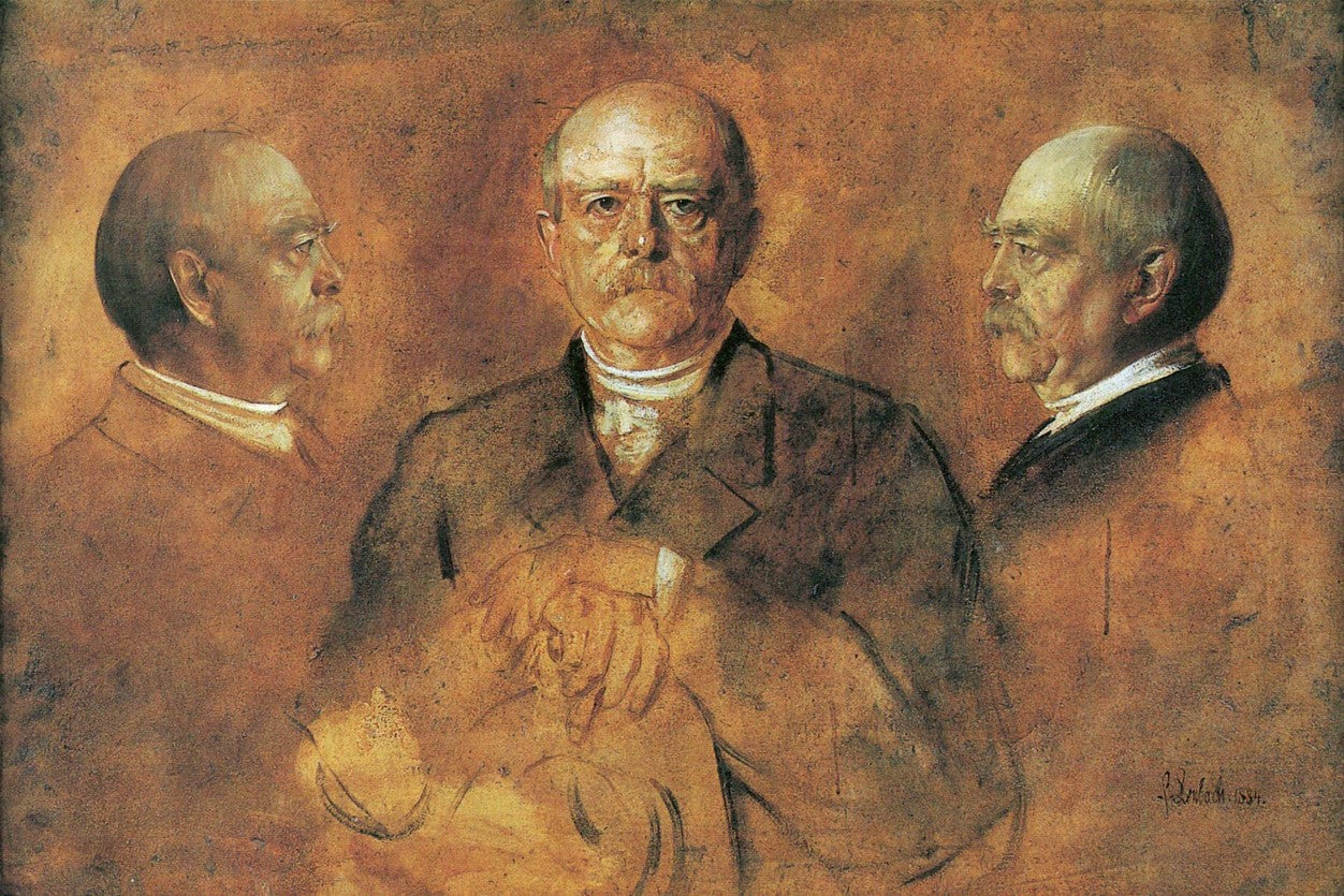 Bismarck (Study), vintage artwork by Franz von Lenbach, 12x8" (A4) Poster
