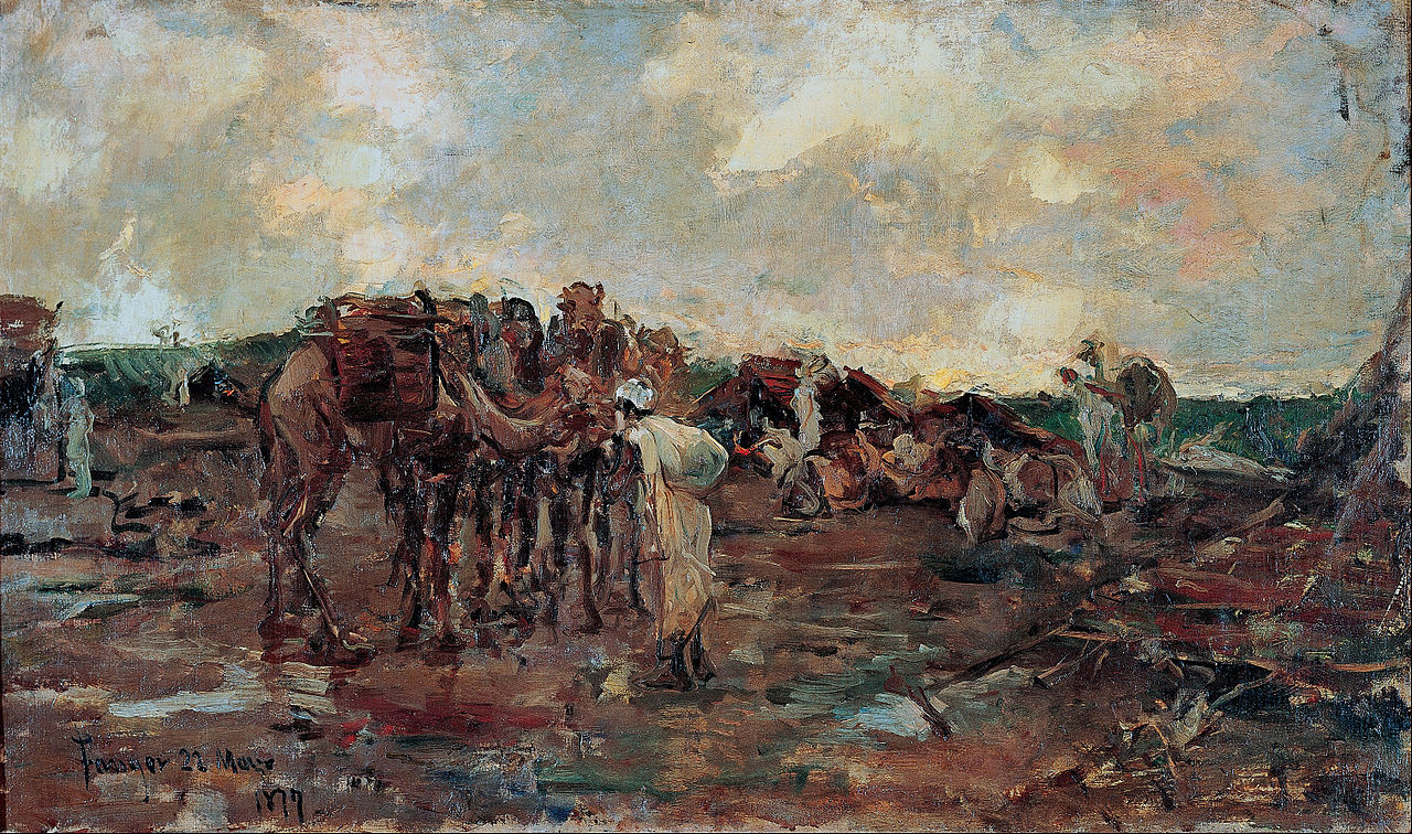 est Halt for an Arab Caravan by Ricardo de Madrazo y Garreta,A3(16x12")Poster
