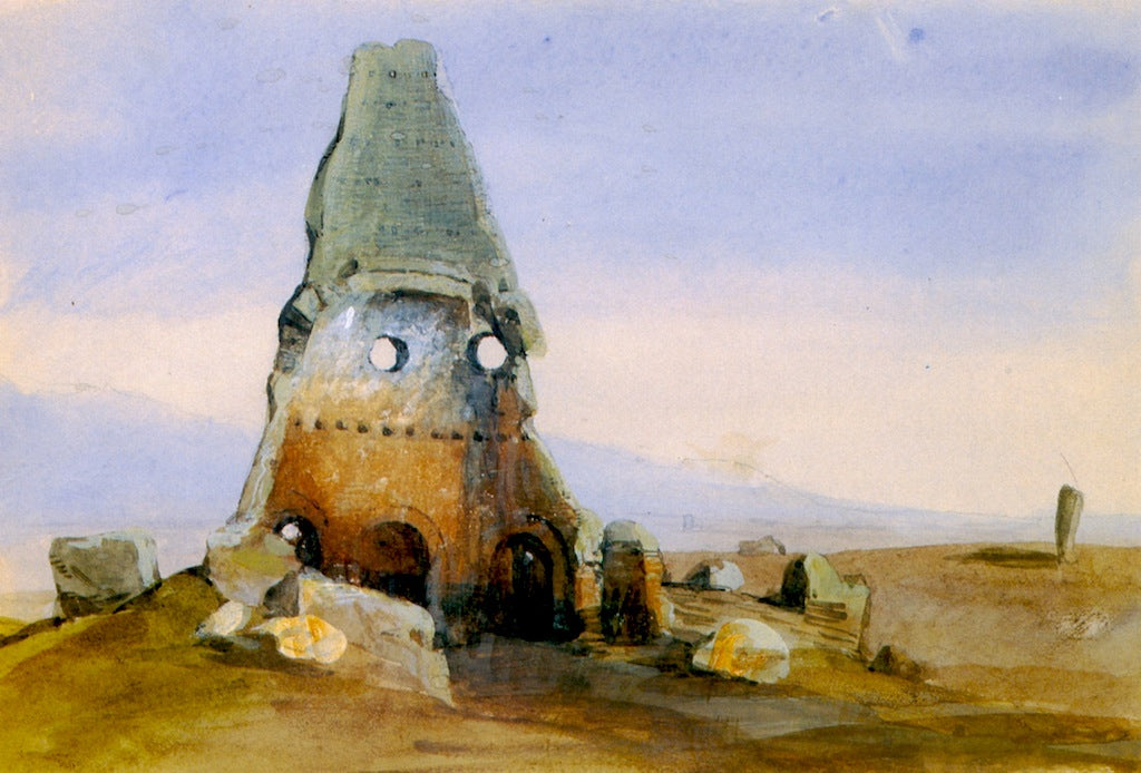 Ruin on the Campagna, vintage artwork by Thomas Hiram Hotchkiss, 12x8" (A4) Poster