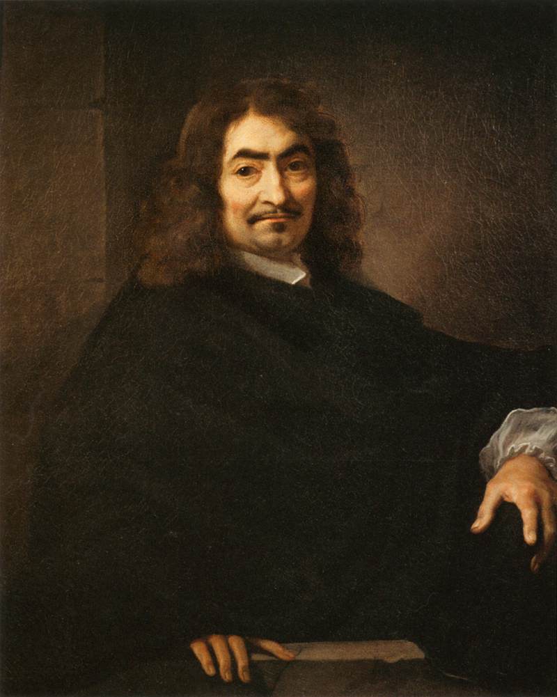 Portrait of Rene Descartes ?, vintage artwork by Sebastien Bourdon, 12x8" (A4) Poster