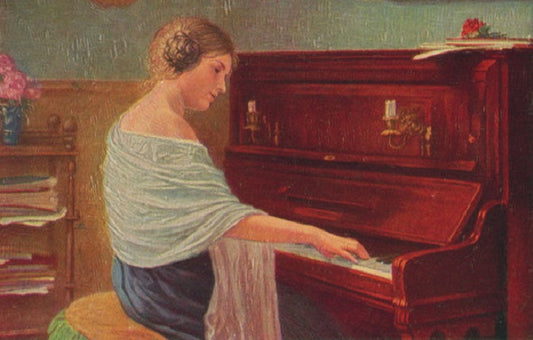 Woman at the Piano by Simon Glucklich,A3(16x12")Poster