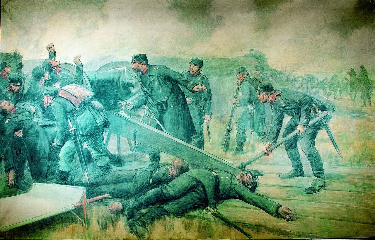 Captain Hertel at Mysunde, vintage artwork by Erik Henningsen, 12x8" (A4) Poster