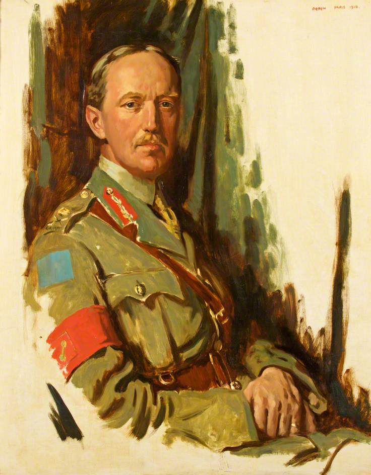 Colonel Louis James Lipsett (1874-1918), CB, CMG, vintage artwork by Sir William Orpen, R.A., R.H.A., 12x8" (A4) Poster
