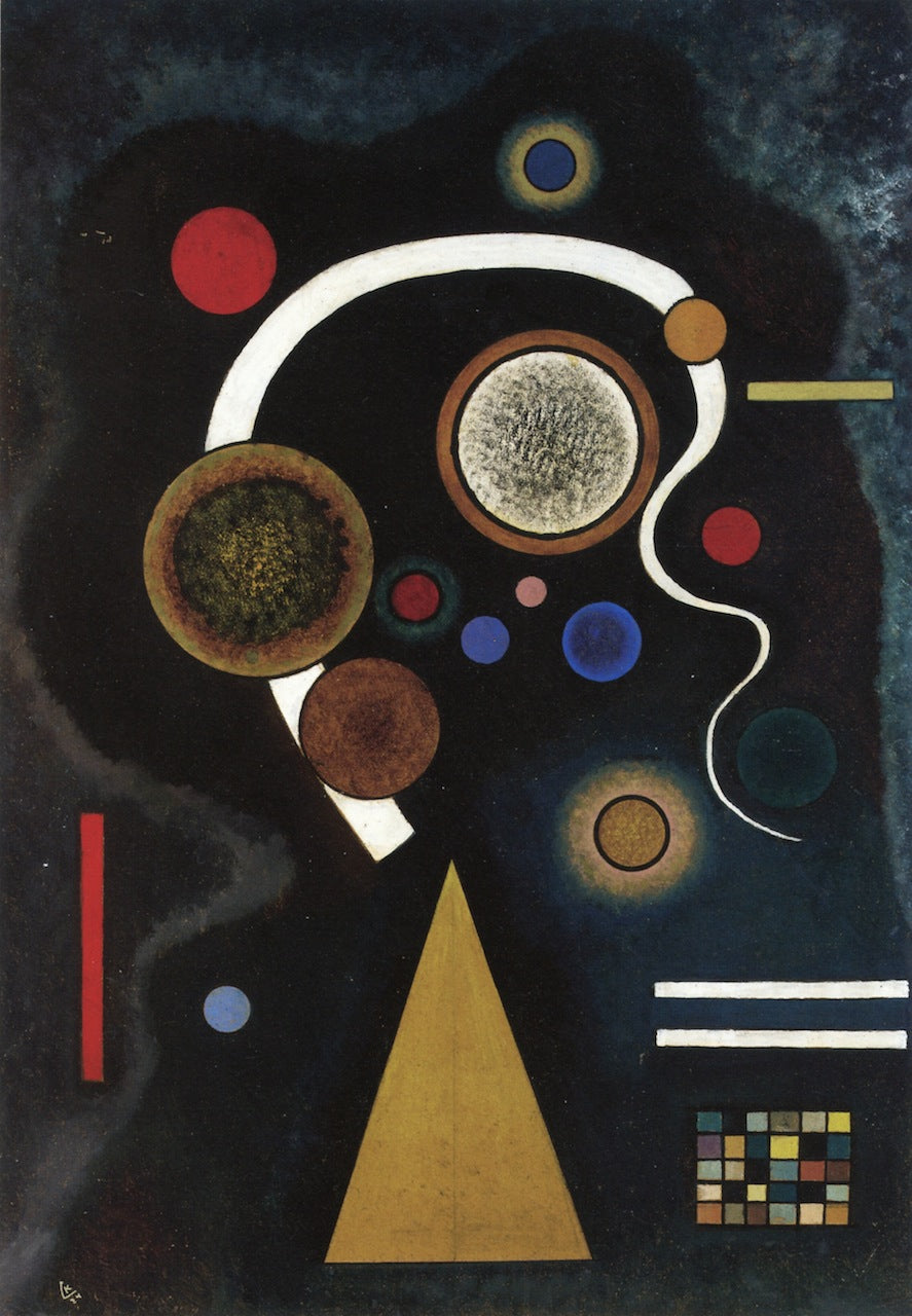 Capricious Line, vintage artwork by Wassily Kandinsky, 12x8" (A4) Poster