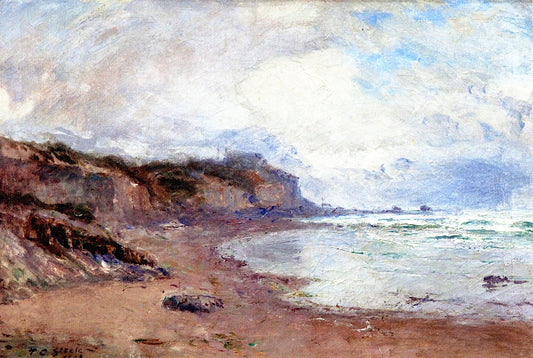 Oregon Coastal Seascape, vintage artwork by Theodore Clement Steele, 12x8" (A4) Poster