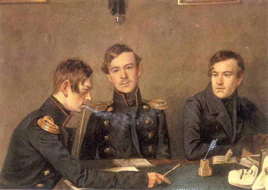 Andrey, Grigory and Alexander Druzhinin, vintage artwork by Pavel Fedotov, A3 (16x12") Poster Print