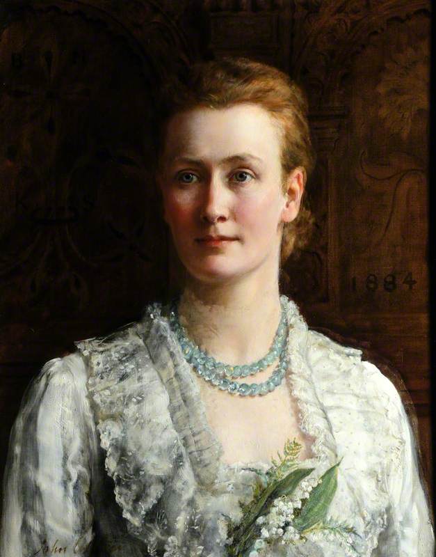 Blanche Parish, Lady Shuttleworth, vintage artwork by John Maler Collier, 12x8" (A4) Poster