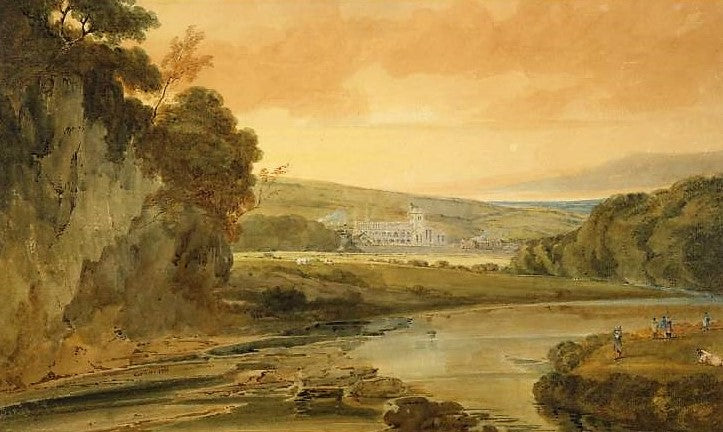 Jedburgh, vintage artwork by Thomas Girtin, 12x8" (A4) Poster