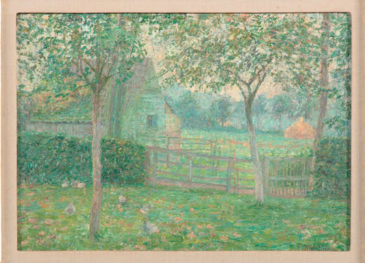 Orchard at Deurle, vintage artwork by Jenny Montigny, 12x8" (A4) Poster