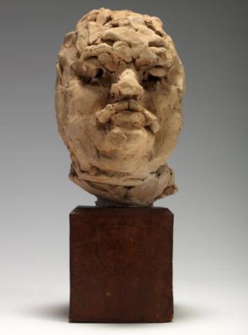 Balzac (Clay Study of Head), vintage artwork by Auguste Rodin, 12x8" (A4) Poster