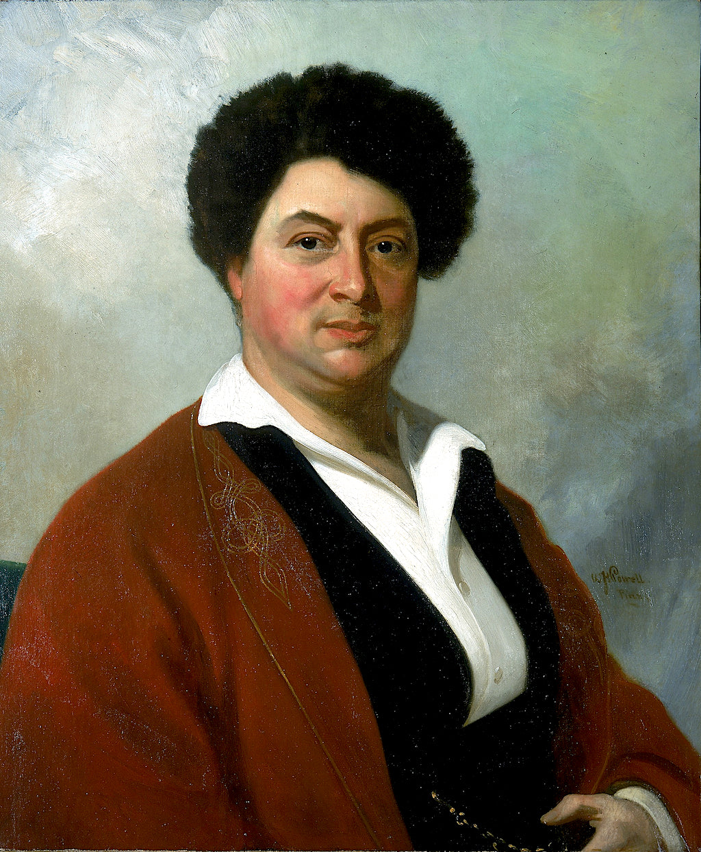 Portrait of Alexandre Dumas, vintage artwork by William Powell, 12x8" (A4) Poster