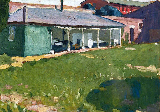 Royal Naval Hospital, Haslar: Ward for Open-Air Treatment, vintage artwork by Jan (Godfrey Jervis) Gordon, 12x8" (A4) Poster