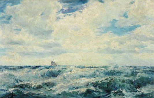 Broken Weather on the North Coast of Cornwall, vintage artwork by Henry Moore, 12x8" (A4) Poster