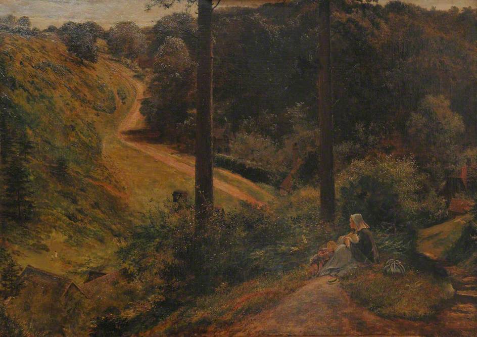 Landscape near Shere, vintage artwork by Richard Redgrave, A3 (16x12") Poster Print