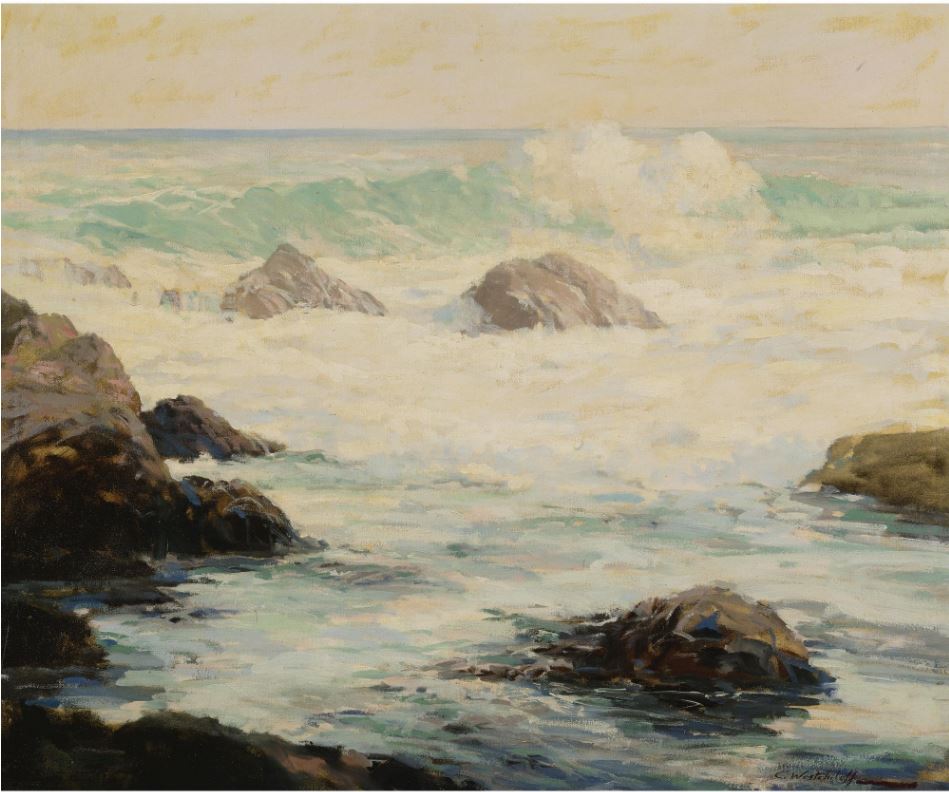 Waves Crashing Against Rocks by Konstantin Westchilov,16x12(A3) Poster