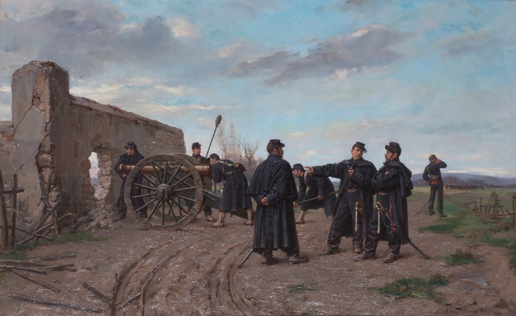 Preparing the cannon, vintage artwork by Paul-Louis-Narcisse Grolleron, 12x8" (A4) Poster
