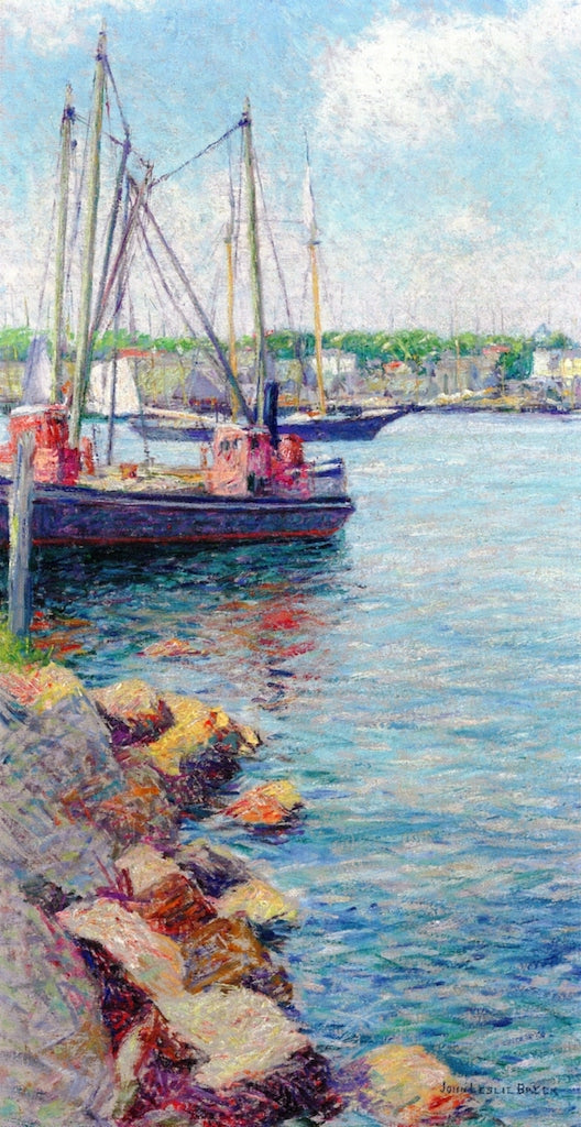 Rocky Neck, Gloucester, vintage artwork by John Leslie Breck, 12x8" (A4) Poster