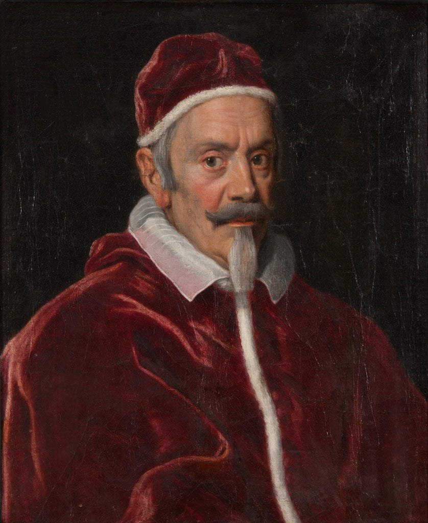 Pope Alexander VII, vintage artwork by Giovanni Battista Gaulli, 12x8" (A4) Poster