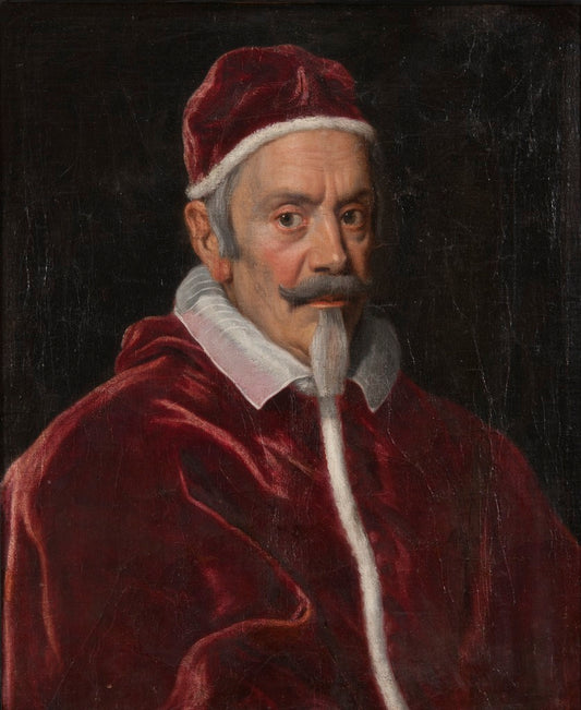 Pope Alexander VII, vintage artwork by Giovanni Battista Gaulli, 12x8" (A4) Poster