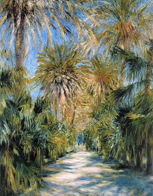Algiers, the Garden of Essai, vintage artwork by Pierre Auguste Renoir, 12x8" (A4) Poster