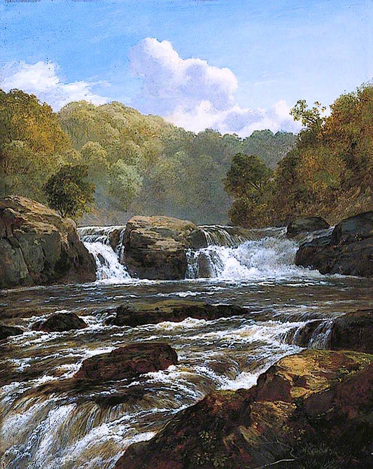 Falls on the Clyde, Bonnington Linn, vintage artwork by Edmund Marriner Gill, A3 (16x12") Poster Print