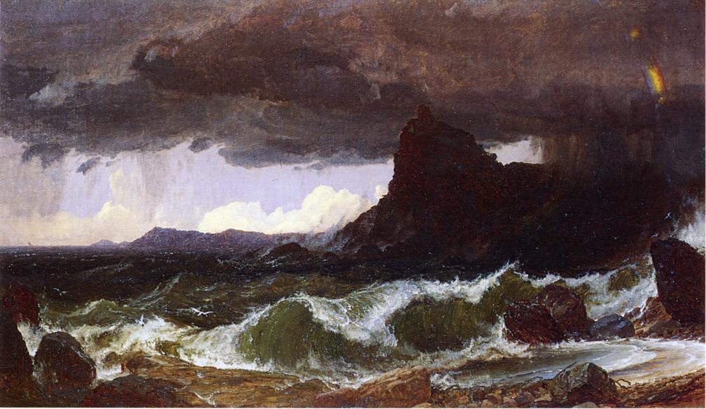 Coast of Dorset, vintage artwork by Jasper Francis Cropsey, 12x8" (A4) Poster