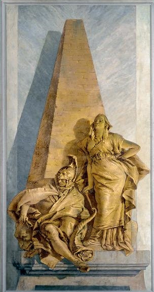 An Allegory Representing the Glory and Magnanimity of Princes, vintage artwork by Giovanni Battista Tiepolo, 12x8" (A4) Poster