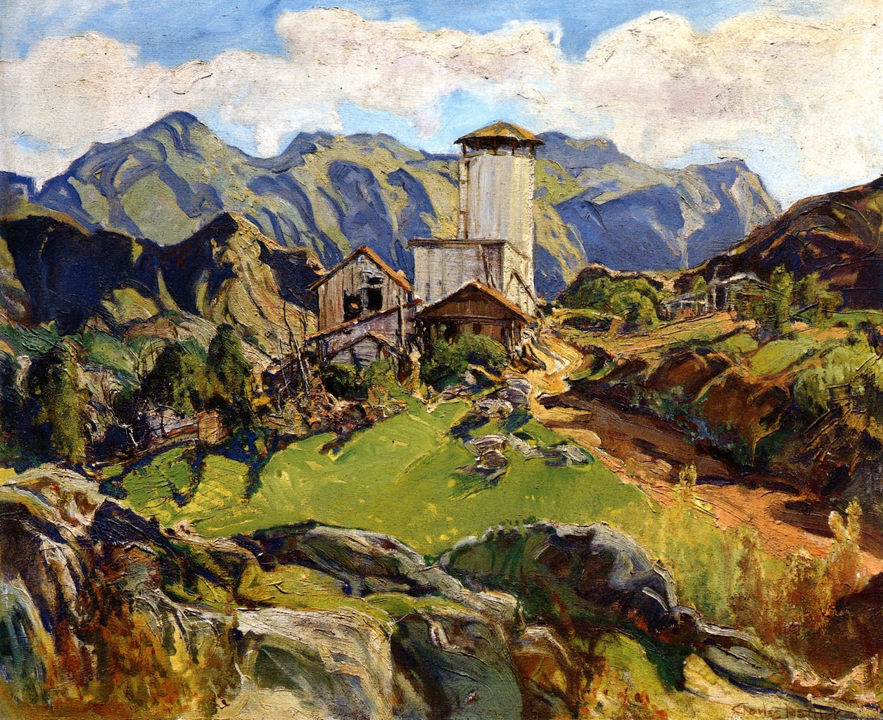 Highland Dairy by Charles Reiffel,A3(16x12")Poster