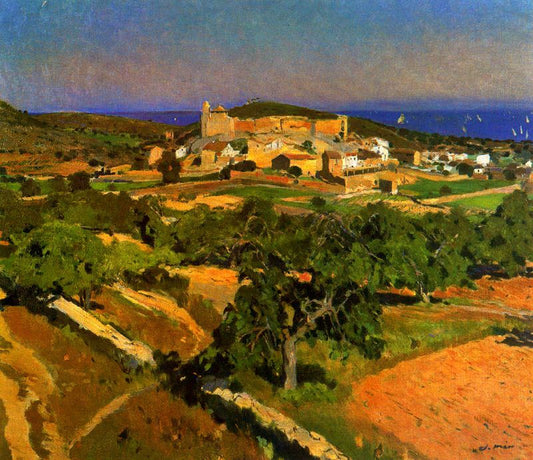 Calafell, vintage artwork by Joaquin Mir  Trinxet, 12x8" (A4) Poster