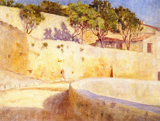 Stucco Street Corner by Lucien Abrams,A3(16x12")Poster