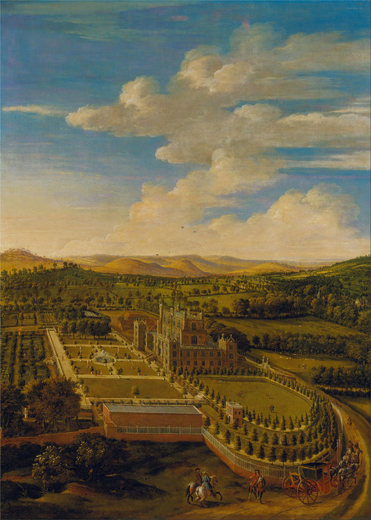 Wallaton Hall and Park, Nottinghamshire, vintage artwork by Jan Siberechts, 12x8" (A4) Poster