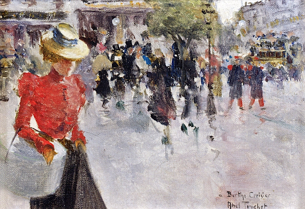 Place de l'Opera by Louis Abel-Truchet,A3(16x12")Poster